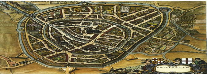 Historische kaart van Amersfoort - 1652